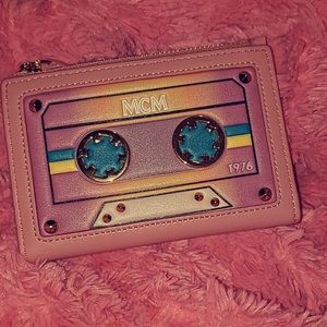 MCM Velvet pink mini cassette wallet